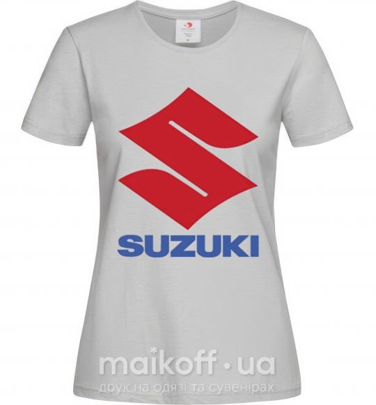 Женская футболка Suzuki Logo Серый фото