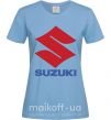 Женская футболка Suzuki Logo Голубой фото