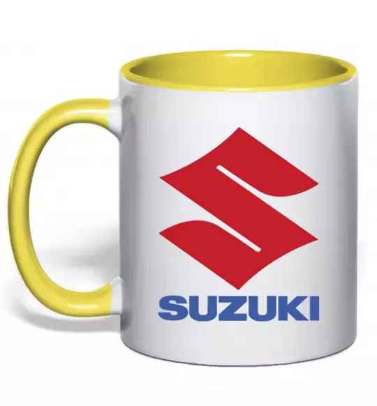 Чашка с цветной ручкой Suzuki Logo Солнечно желтый фото