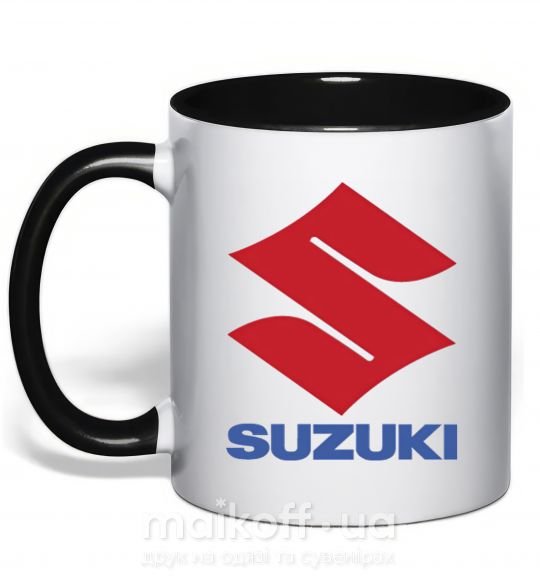 Чашка с цветной ручкой Suzuki Logo Черный фото