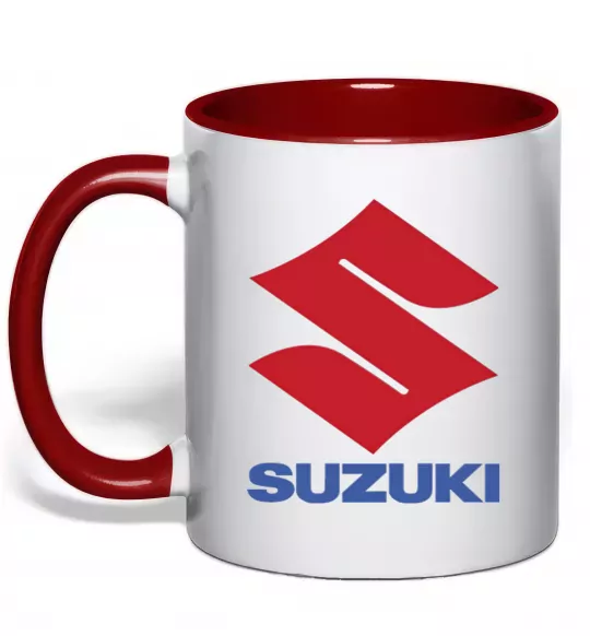 Чашка с цветной ручкой Suzuki Logo Красный фото