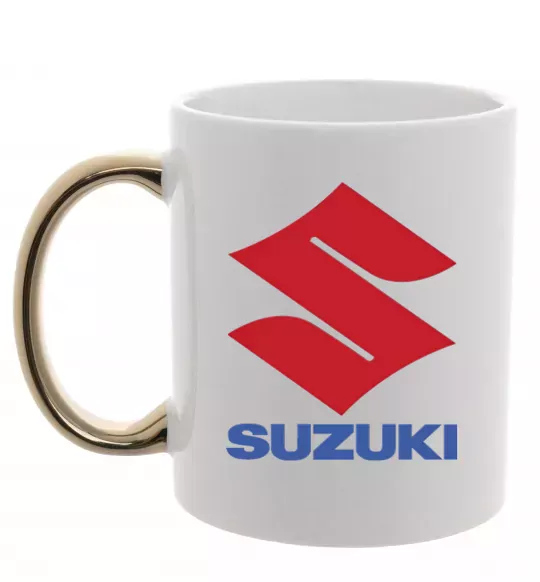 Чашка с цветной ручкой Suzuki Logo Золото фото