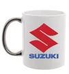 Чашка с цветной ручкой Suzuki Logo Серебро фото