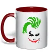 Чашка с цветной ручкой JOKER serios Красный фото