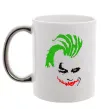 Чашка с цветной ручкой JOKER serios Серебро фото