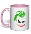 Чашка с цветной ручкой JOKER serios Нежно розовый фото