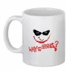 Чашка керамическая Why so serios joker Белый фото
