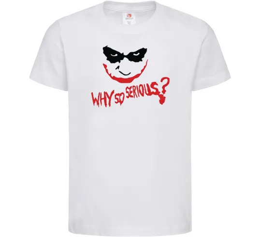 Детская футболка Why so serios joker Белый фото
