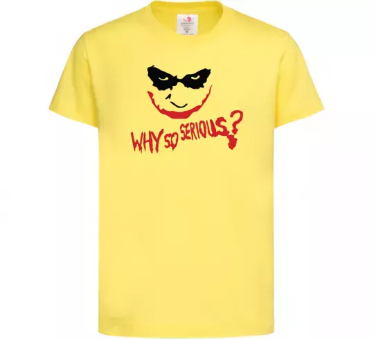 Детская футболка Why so serios joker Лимонный фото