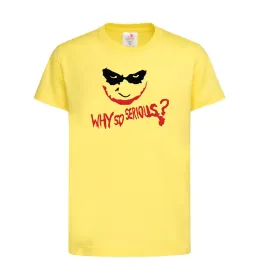 Детская футболка Why so serios joker Лимонный фото