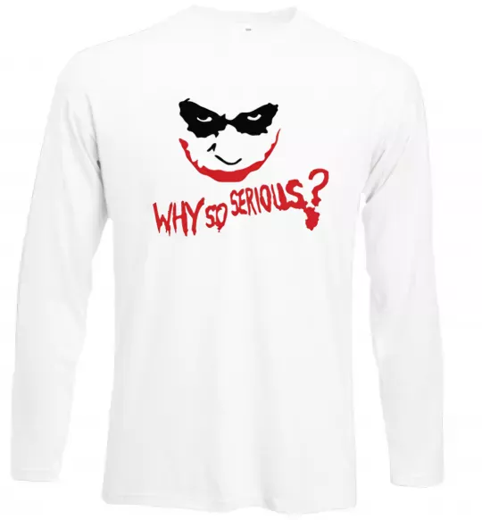 Лонгслив Why so serios joker Белый фото