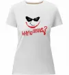 Жіноча преміум футболка Why so serios joker Білий фото