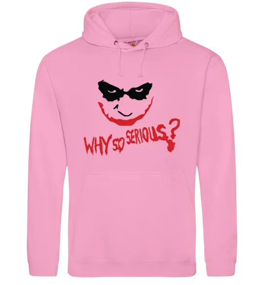 Женская толстовка (худи) Why so serios joker Розовый фото