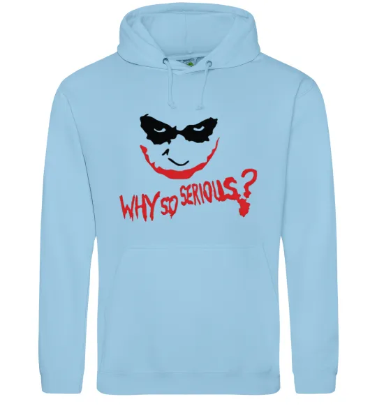 Женская толстовка (худи) Why so serios joker Голубой фото