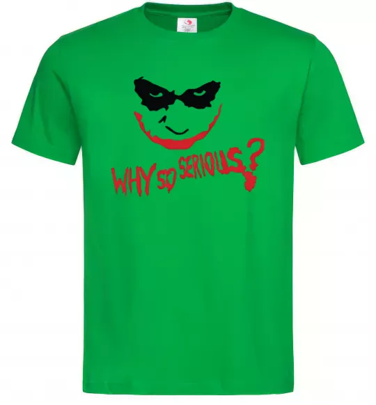 Чоловіча футболка Why so serios joker Зелений фото