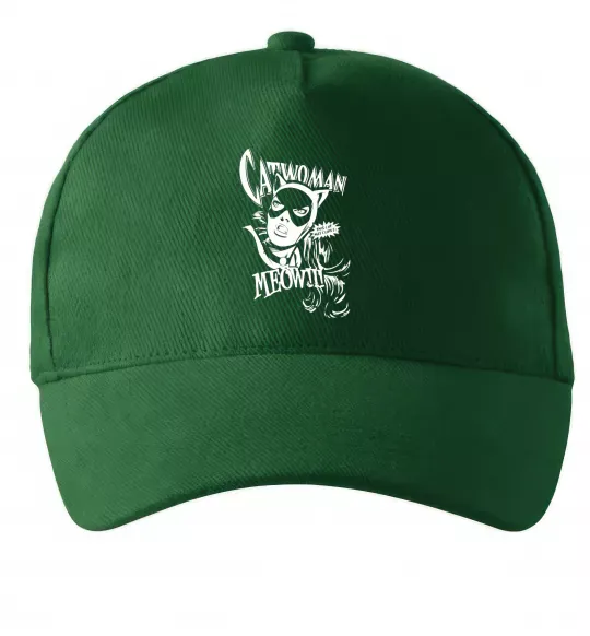 Кепка Жінка кішка Темно-зеленый фото