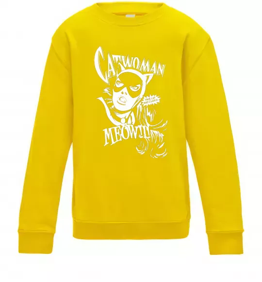 Детский Свитшот Жінка кішка Солнечно желтый фото