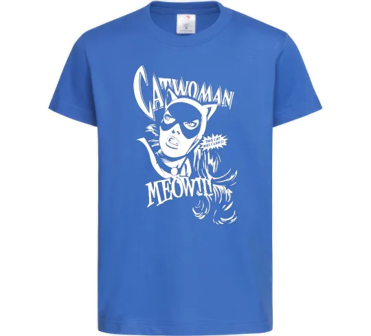 Детская футболка Жінка кішка Ярко-синий фото