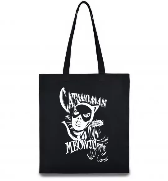 Эко-сумка Жінка кішка Черный фото