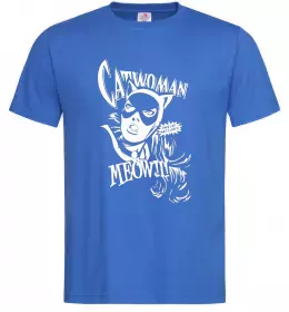 Мужская футболка Жінка кішка Ярко-синий фото