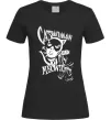 Жіноча футболка Жінка кішка Чорний Жіноча футболка Жінка кішка Чорний фото