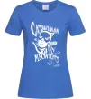 Жіноча футболка Жінка кішка Яскраво-синій Жіноча футболка Жінка кішка Яскраво-синій фото