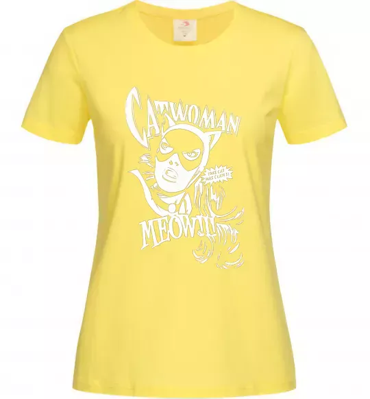 Жіноча футболка Жінка кішка Лимонний фото