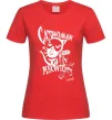 Жіноча футболка Жінка кішка Червоний Жіноча футболка Жінка кішка Червоний фото