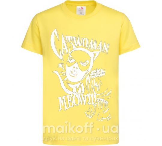 Детская футболка Женщина кошка Лимонный фото