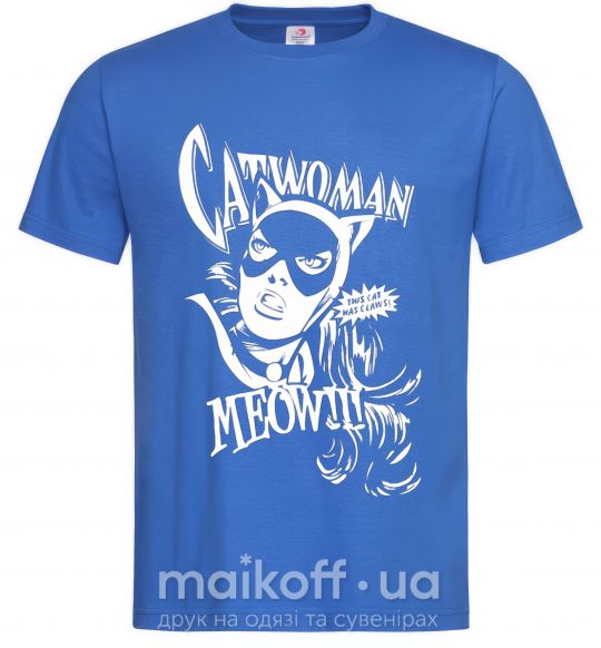 Чоловіча футболка Женщина кошка Яскраво-синій фото
