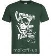 Мужская футболка Женщина кошка Темно-зеленый фото