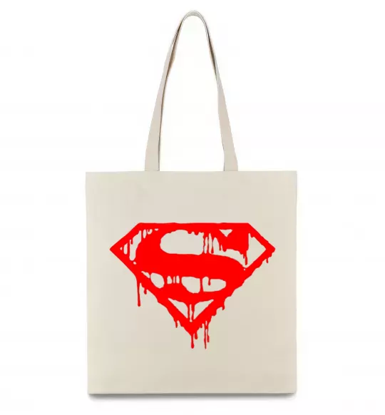 Еко-сумка Superman logo Бежевий фото