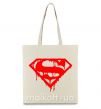 Эко-сумка Superman logo Бежевый фото