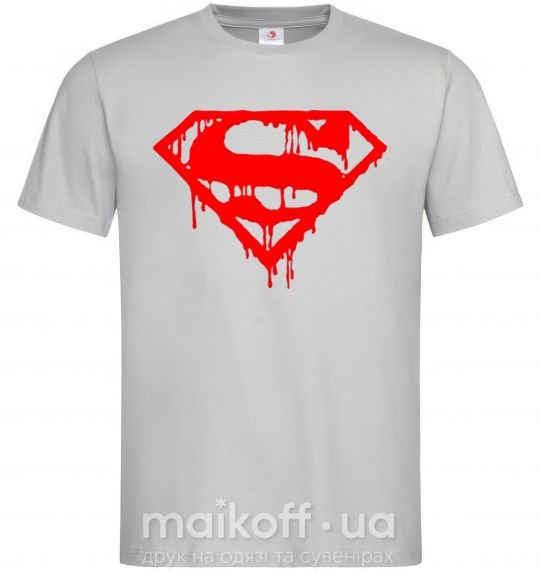Мужская футболка Superman logo Серый фото