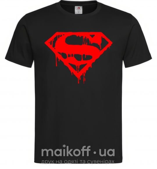 Мужская футболка Superman logo Черный фото