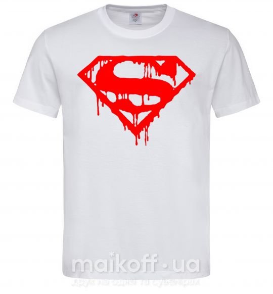 Мужская футболка Superman logo Белый фото