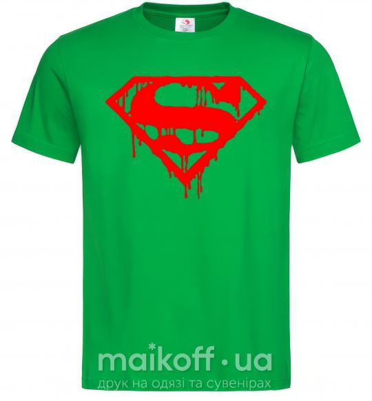 Мужская футболка Superman logo Зеленый фото