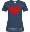 Жіноча футболка Superman logo Темно-синій фото