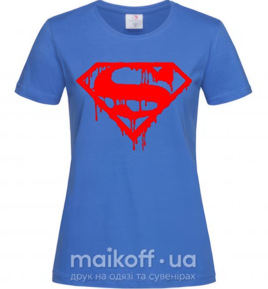 Жіноча футболка Superman logo Яскраво-синій фото