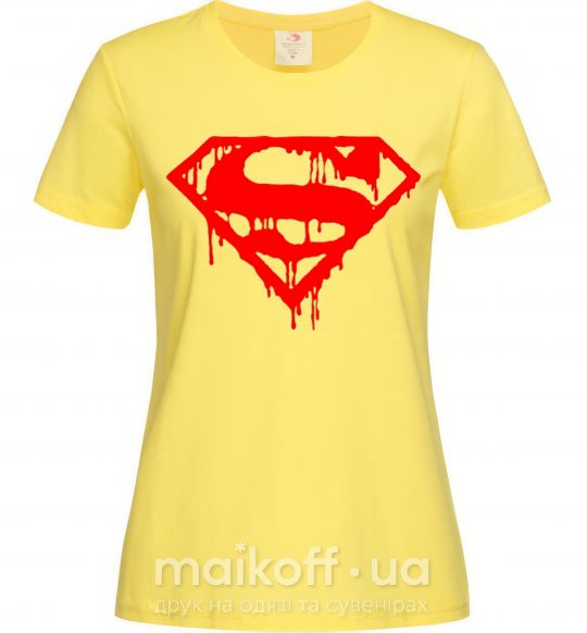 Женская футболка Superman logo Лимонный фото
