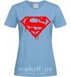 Жіноча футболка Superman logo Блакитний фото