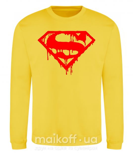 Світшот Superman logo Сонячно жовтий фото