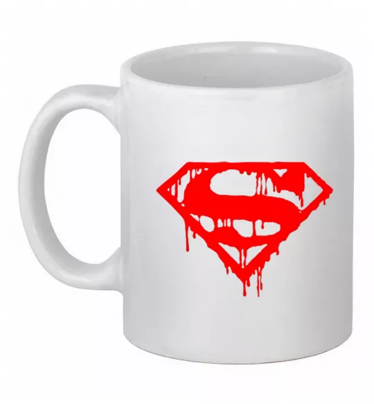 Чашка керамическая Superman logo Белый фото