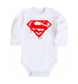 Детский боди Superman logo Белый фото