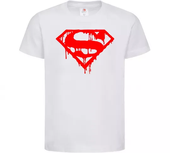 Дитяча футболка Superman logo Білий фото