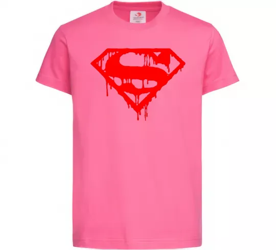 Дитяча футболка Superman logo Яскраво-рожевий фото
