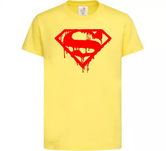 Дитяча футболка Superman logo Лимонний фото