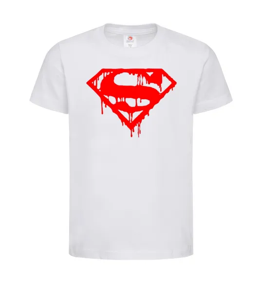 Дитяча футболка Superman logo Білий фото