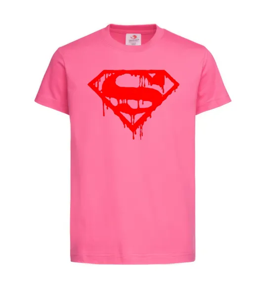 Дитяча футболка Superman logo Яскраво-рожевий фото