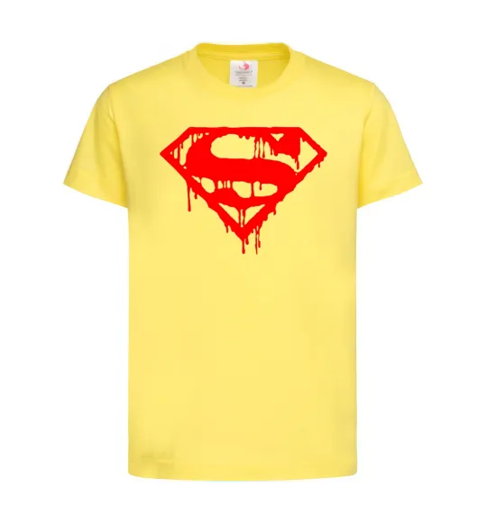Дитяча футболка Superman logo Лимонний фото